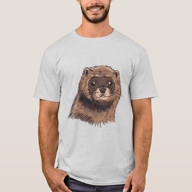Camiseta Cute Mink - Funny Pet Animal (Frente)