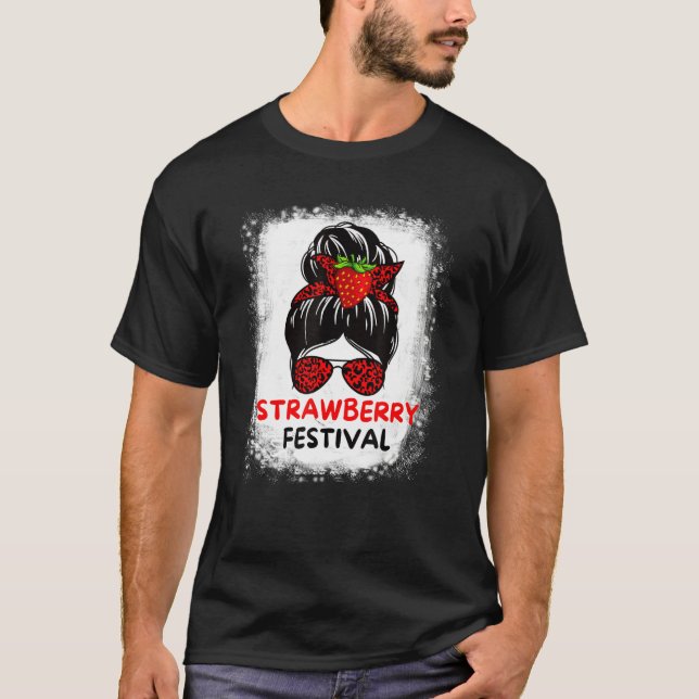 Camiseta Cute Mom Girl Strawberries Festival Fruit Lovers M (Frente)