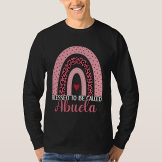 Camiseta Cute Mom Grandma Blessed To Be Called Abuela Leopa