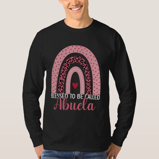 Camiseta Cute Mom Grandma Blessed To Be Called Abuela Leopa (Frente)