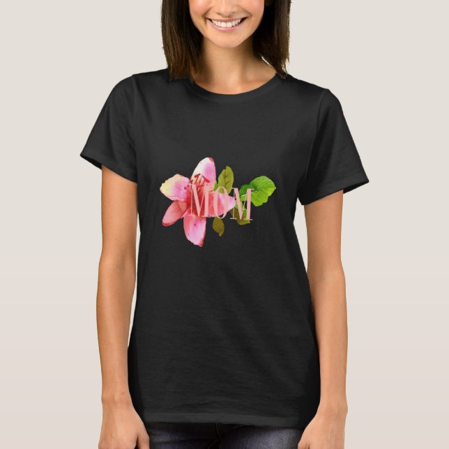 Camiseta Cute Mom Mother Wife Flower Baby Shower Mother's D (Frente)