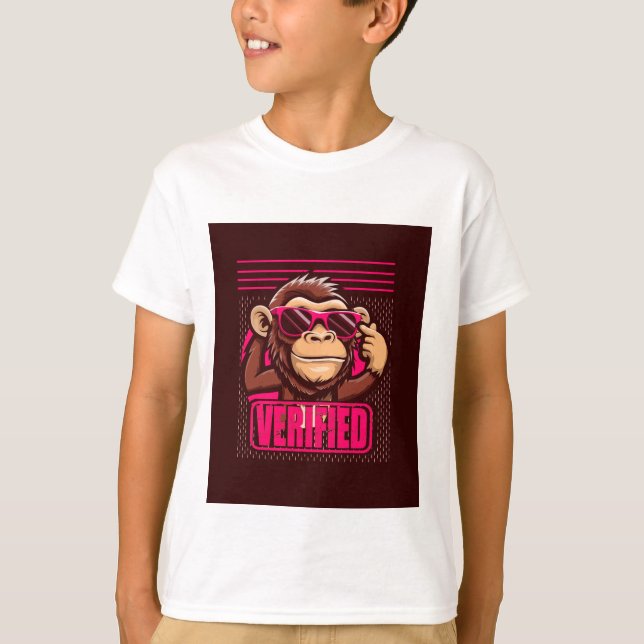 Camiseta cute monkey design (Frente)