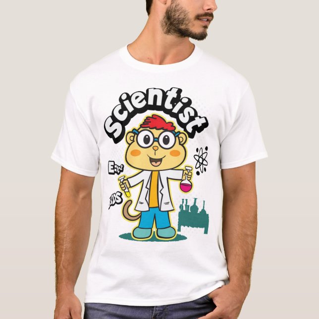 Camiseta Cute monkey scientist (Frente)