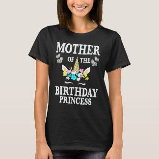 Camiseta Cute Mother Of The Birthday Princess Unicorn Mom M