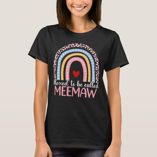 Camiseta Cute Mother s Day Blessed To Be Called Meemaw Rain (Frente)