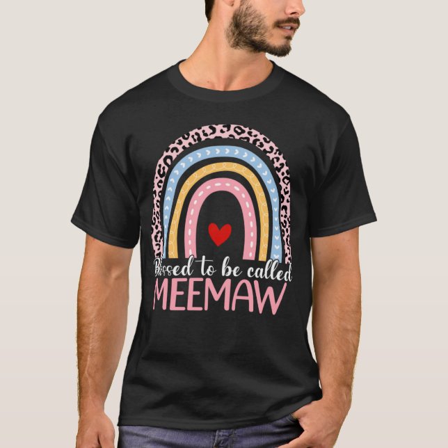 Camiseta Cute Mother s Day Blessed To Be Called Meemaw Rain (Frente)