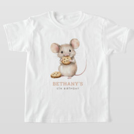 Camiseta Cute Mouse and Cookies 5th Birthday Party