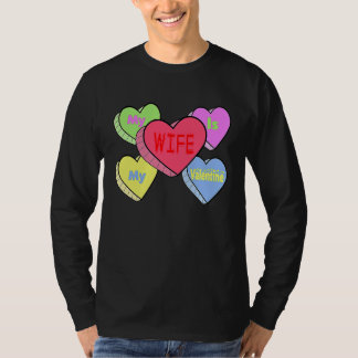 Camiseta cute My wife candy heart is valentine day husband 