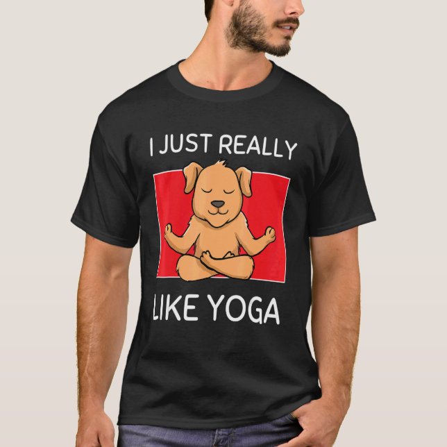 Camiseta Cute Namaste Dog I Just Really Like Yoga Pilates (Frente)