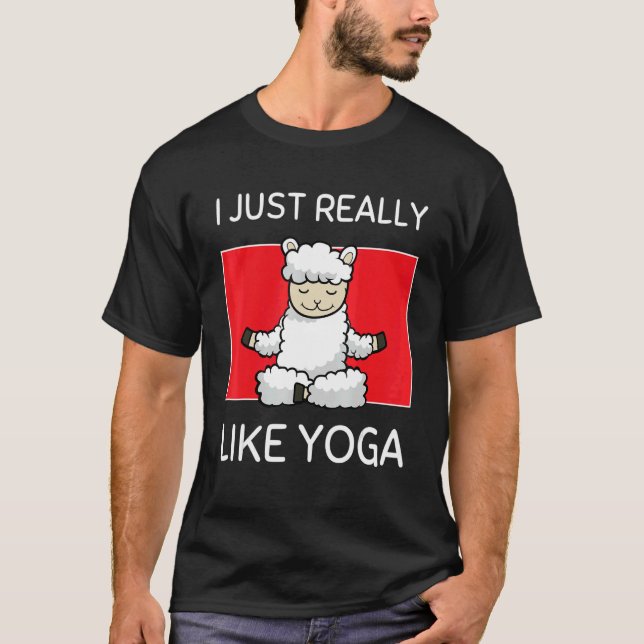 Camiseta Cute Namaste Sheep I Just Really Like Yoga Pilates (Frente)