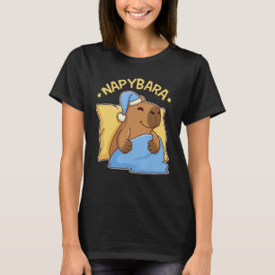 Camiseta Cute Napping Capybara Pajama Nappybara