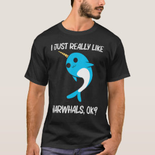 Camiseta Cute Narwhale Para Homens Narwhale Narwhal Tusk