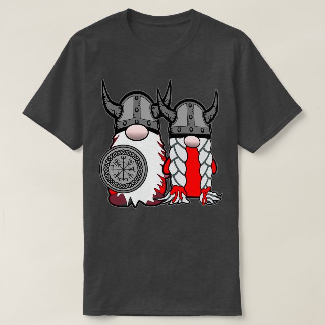 Camiseta Cute Nordic Gnomes Viking Tomte Couple Scandinavia (Frente do Design)