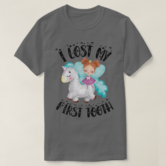 Camiseta Cute Novelty I Lost My First Baby Tooth Out Fairy  (Frente do Design)