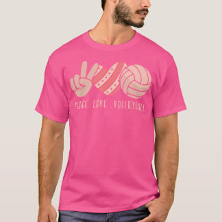 Camiseta Cute ns Volley Girls Player Peace Love Volleyball