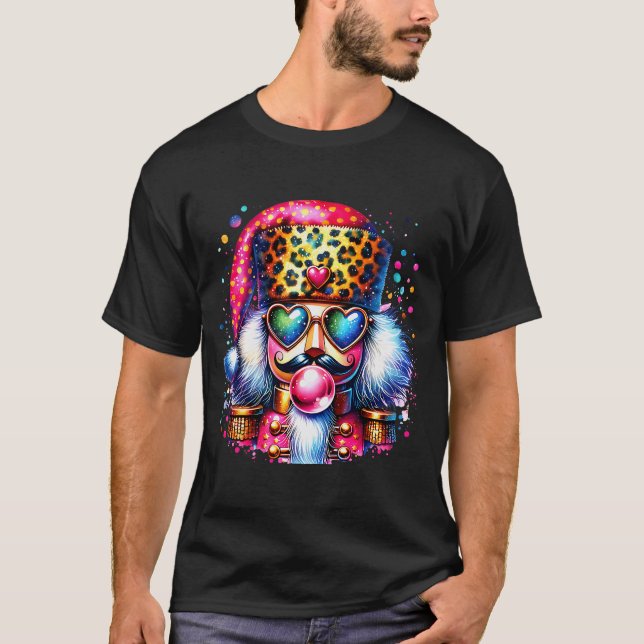 Camiseta Cute Nutcracker Blowing Bubble Gum Nk Christmas Pa (Frente)