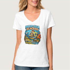Camiseta Cute Ocean Adventure Humor, Funny Sloth Diving art