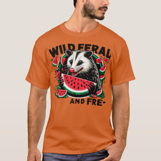 Camiseta Cute Ogambm Comendo Melancia Fruta Verão Homens