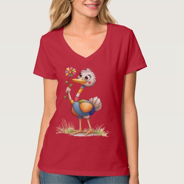 Camiseta Cute Ostrich (Frente)