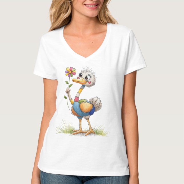 Camiseta Cute Ostrich (Frente)
