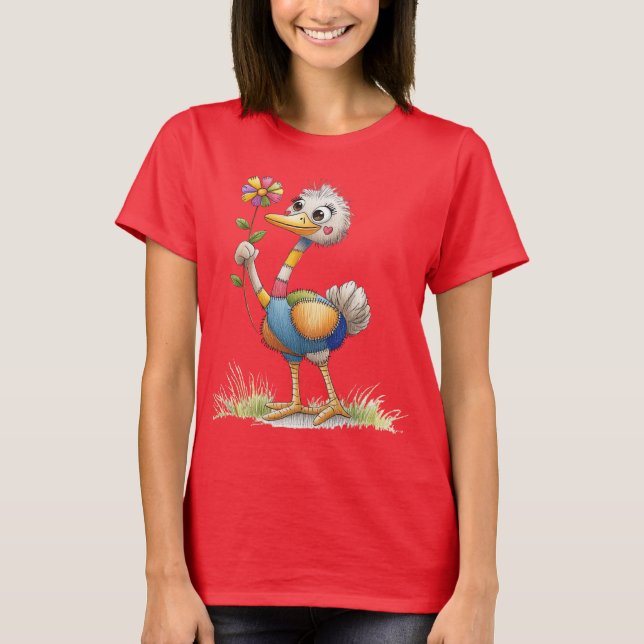 Camiseta Cute Ostrich (Frente)