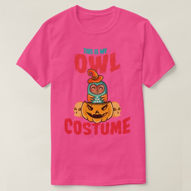 CAMISETA CUTE OWL HALLOWEEN COSTUME (Frente do Design)