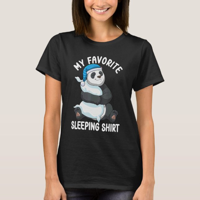Camiseta Cute Pajama for Women  Nigh Sleeping Panda 2 (Frente)