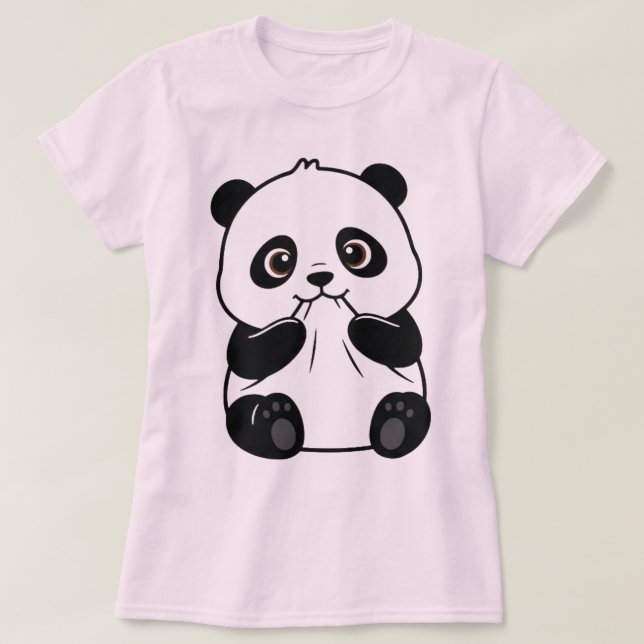 Camiseta Cute Panda (Frente do Design)
