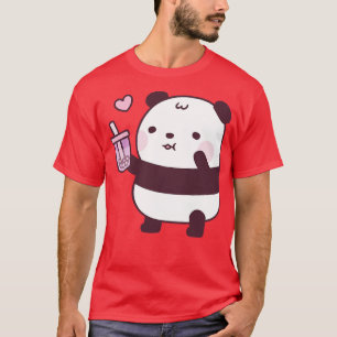 Camiseta Cute Panda ama Taro Bubble Tea