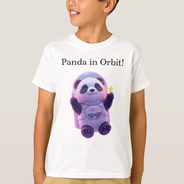 Camiseta Cute Panda Astronaut Kids T-Shirt – Funny Design (Frente)
