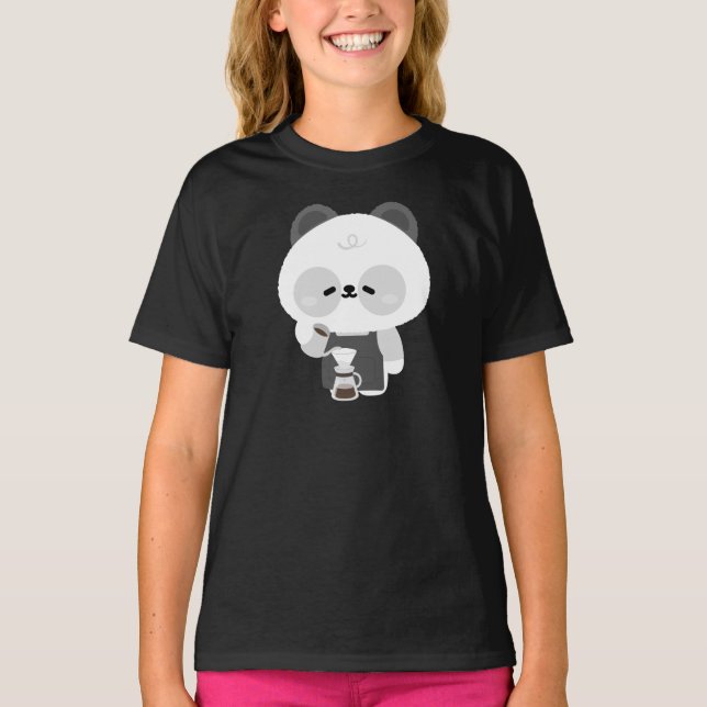 Camiseta Cute Panda Barista (Frente)