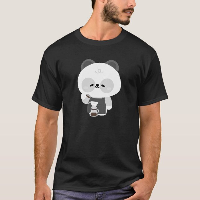 Camiseta Cute Panda Barista (Frente)