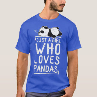Camiseta Cute Panda Just a Girl Who Loves Pandas (8) 