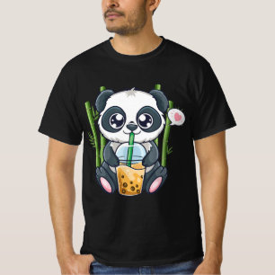 Camiseta Cute Panda Kawaii Anime Otaku Japonês Bubble Boba