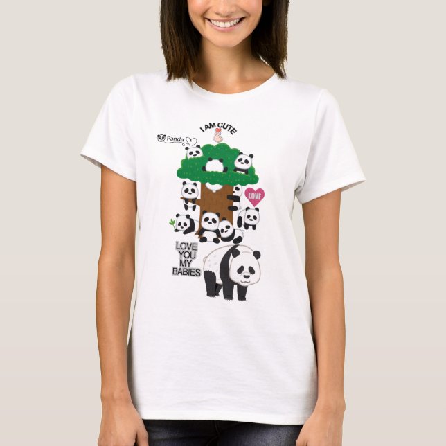 Camiseta Cute Panda T-Shirt | Adorable Kawaii Panda Design  (Frente)