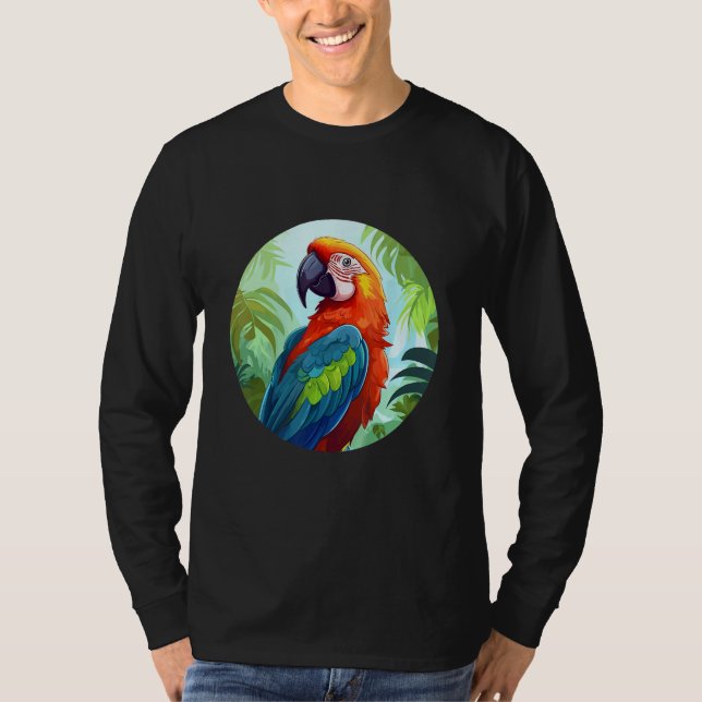 Camiseta Cute Parrot Bird Parrot Motif Birds Parrot Design (Frente)