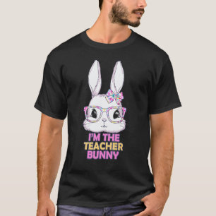 Camiseta Cute Páscoa Eu Sou O Professor Bunny Tie Dye Óculo