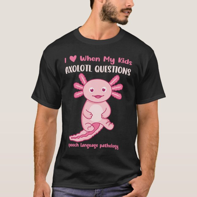 Camiseta Cute Pediatric SLP Speech Therapist Kids Axolotl Q (Frente)