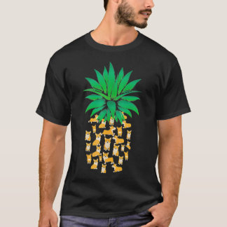 Camiseta Cute Pembroke Welsh Corgi Cães Abacaxi Homens Mulh