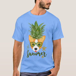 Camiseta Cute Pembroke Welsh Corgi Cães Abacaxi Miúdas