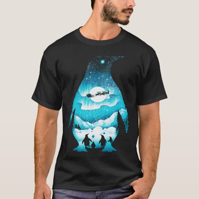 Camiseta Cute Penguin   Christmas Family  Men Women (Frente)