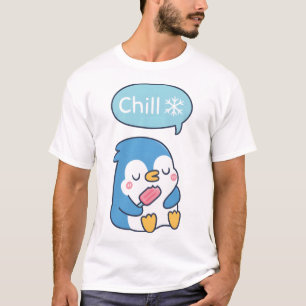 Camiseta Cute Penguin Engraçado Diz Floco de Neve