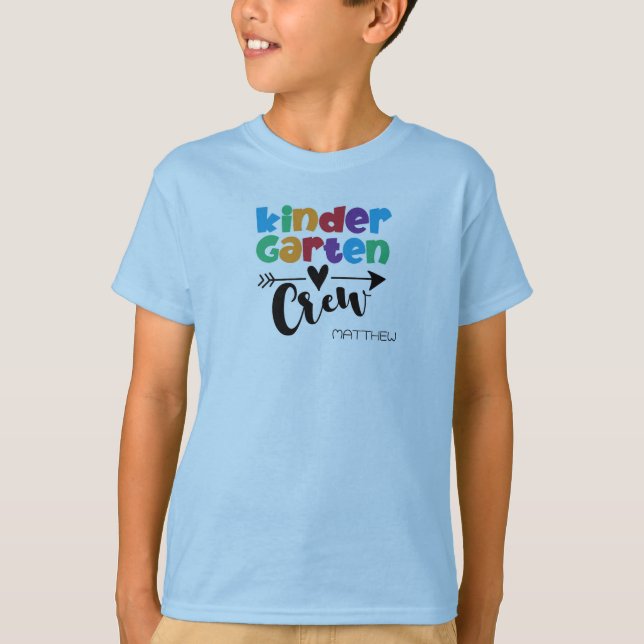 Camiseta Cute, PERSONALIZED kids Kindergarten  (Frente)