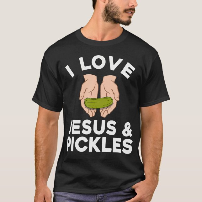 Camiseta Cute Pickle Design For Men Women Kids Jesus Pickle (Frente)