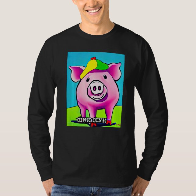 Camiseta Cute Pig Piggie Oink Oink  13 (Frente)