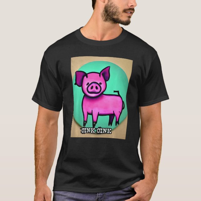 Camiseta Cute Pig Piggie Oink Oink  41 (Frente)