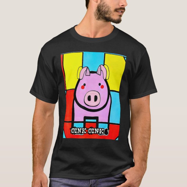 Camiseta Cute Pig Piggie Oink Oink 43 (Frente)