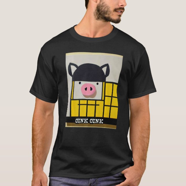 Camiseta Cute Pig Piggie Oink Oink  48 (Frente)