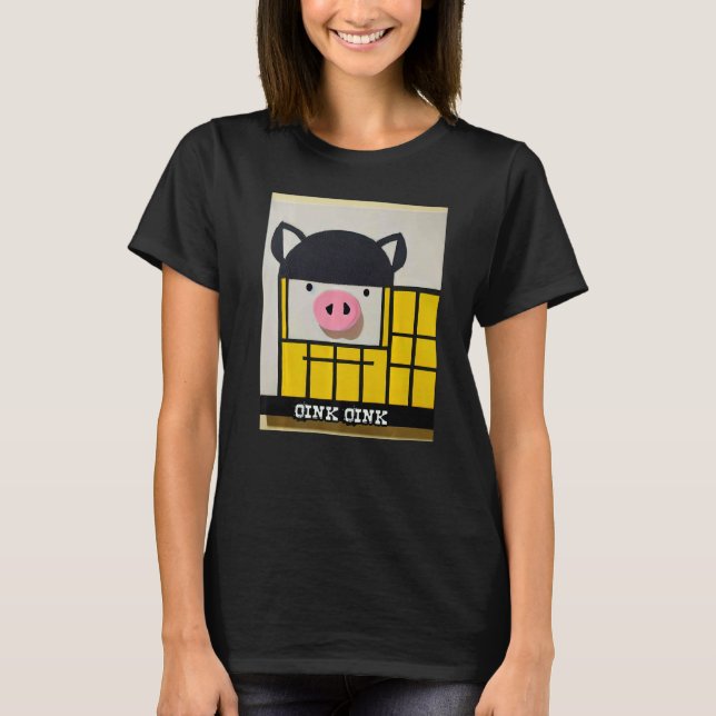 Camiseta Cute Pig Piggie Oink Oink  48 (Frente)