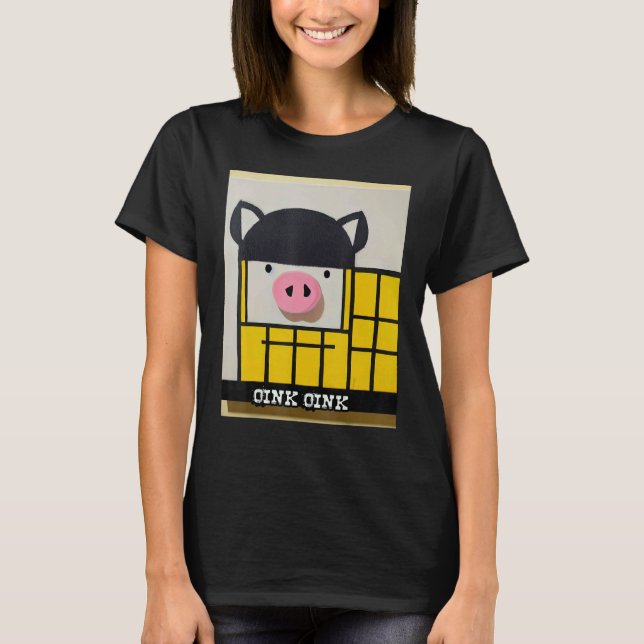 Camiseta Cute Pig Piggie Oink Oink 54 (Frente)